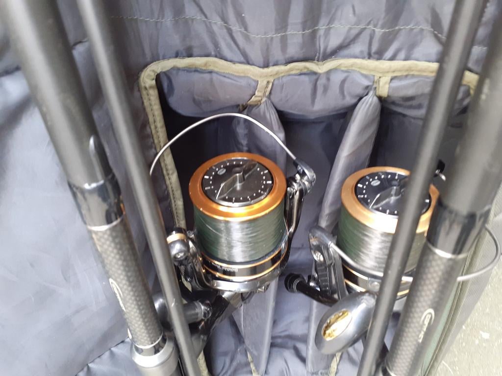 Setje Jrc hengels + Penn Affinity molens, Ophalen, Gebruikt, Molen