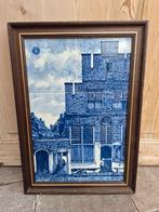 Delfts blauw tegeltableau 'Het Straatje van Vermeer', Antiek en Kunst, Ophalen