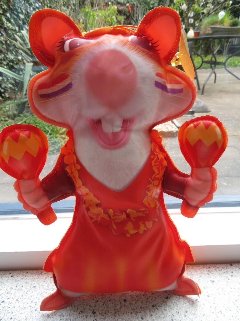 Hamster van AH Albert Heijn voetbalactie met sambaballen, Oranje, Gebruikt, Overige typen, Ophalen of Verzenden