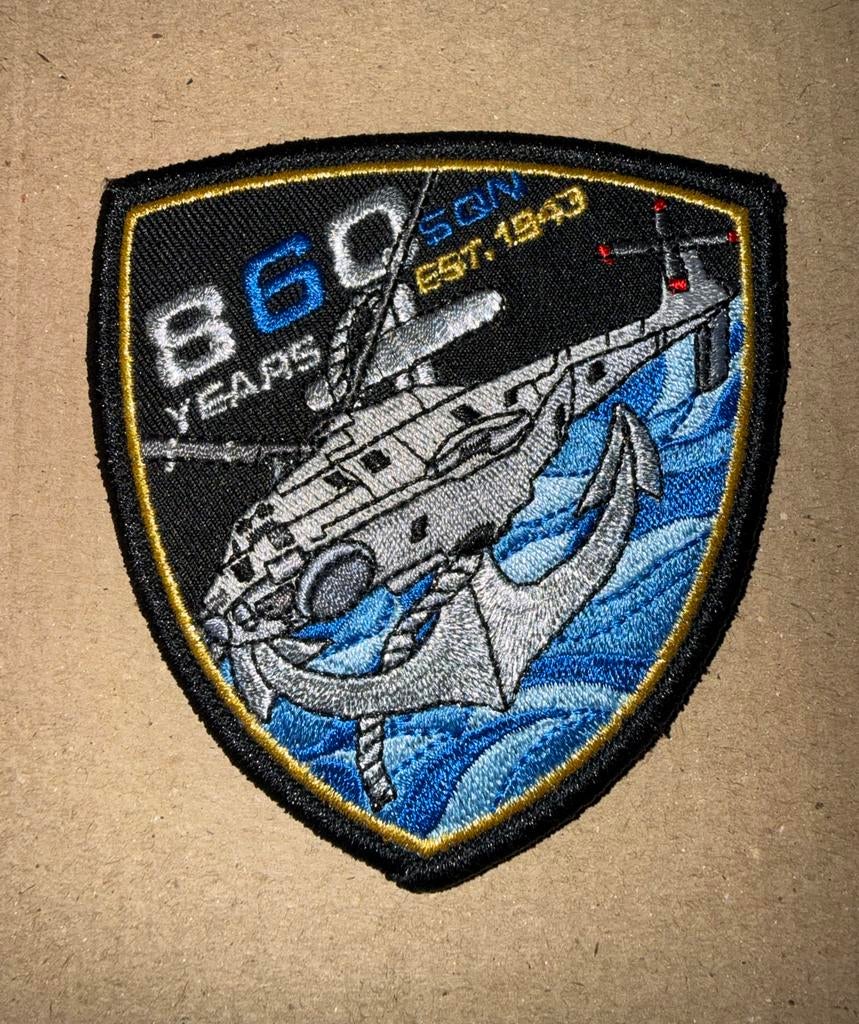 860 Squadron - 80 Years - Patch, Verzenden, Luchtmacht, Nederland, Embleem of Badge