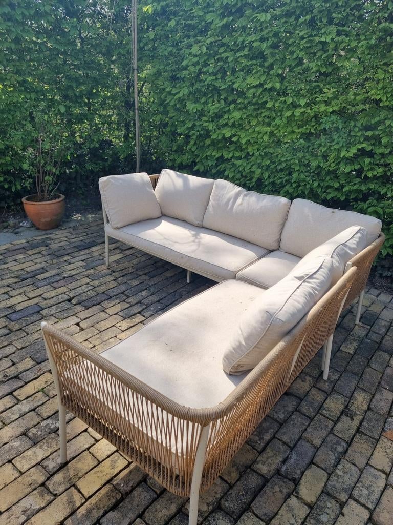 Loungeset Karwei - Frame goed, kussens aan vervanging toe, Tuin en Terras, Tuinsets en Loungesets, Ophalen, 4 zitplaatsen, Gebruikt
