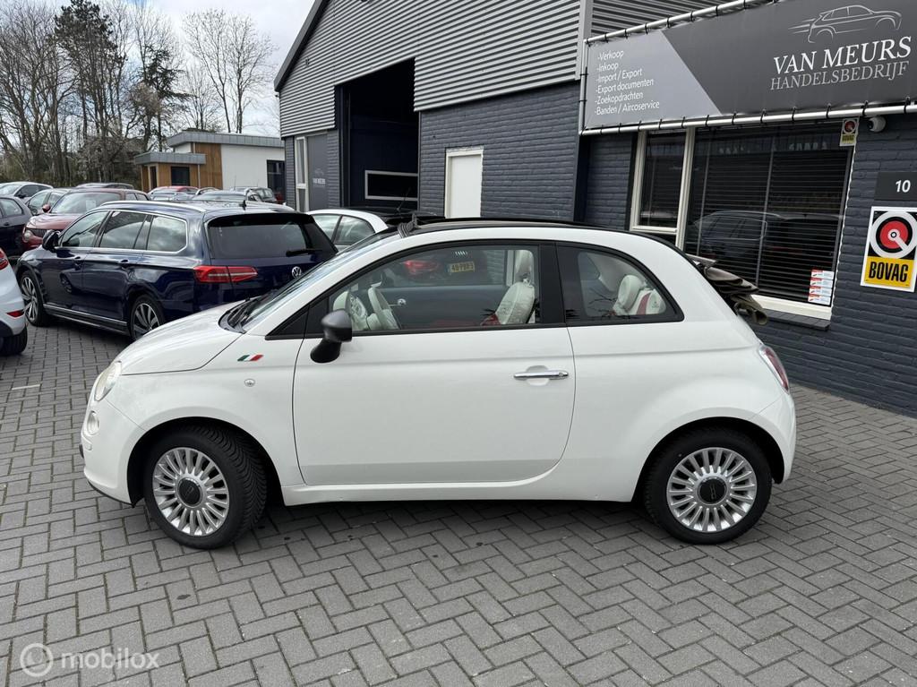 Fiat 500 1.2 Lounge, cabrio, Lmv, apk 09-2026, Euro 5, Stof, Gebruikt, Cabriolet