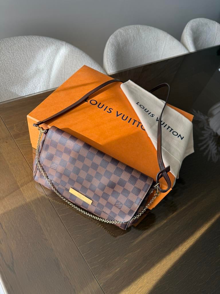 Louis Vuitton Favorite PM Damier Ebene – Origineel + bon, Ophalen, Zo goed als nieuw, Bruin, Overige merken