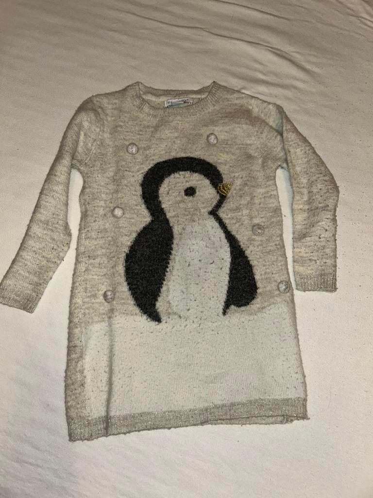 Primark Trui Jurk Pinguïn 110cm, Ophalen of Verzenden, Zo goed als nieuw, Meisje, Jurk of Rok