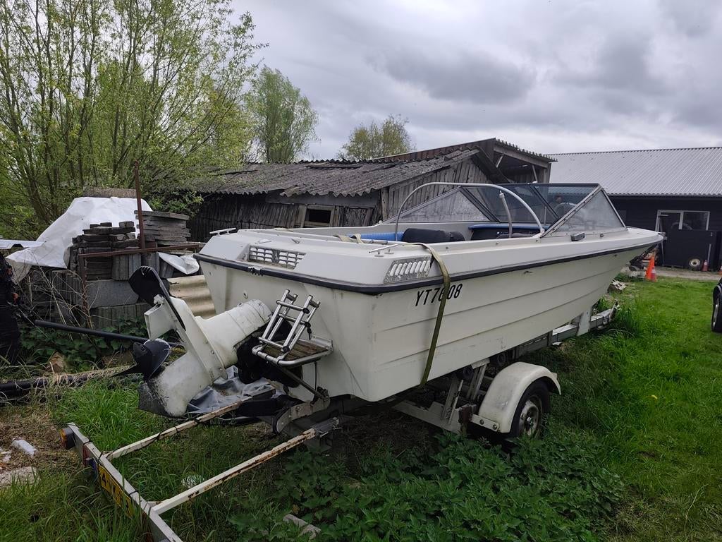 Draco 1700 tl speedboot zonder motor zonder trailer, Watersport en Boten, Motorboten en Motorjachten, Ophalen, Polyester, Benzine