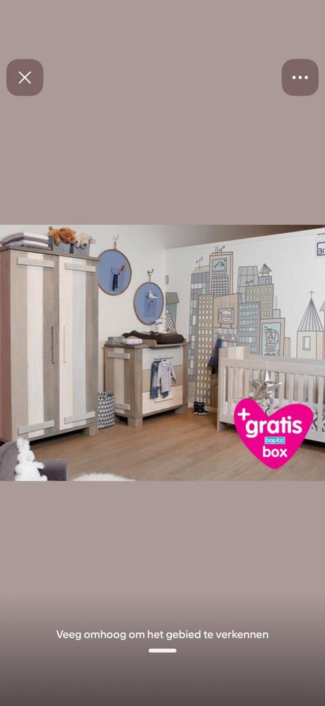 Babykamer steigerhout look, Kinderen en Baby's, Kinderkamer | Complete kinderkamers, Ophalen, Zo goed als nieuw, Jongetje of Meisje