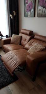 Bankstel 2 + 3 zit,  elektrisch verstelbaar, microleder, Ophalen, Zo goed als nieuw, Stof, Landelijk