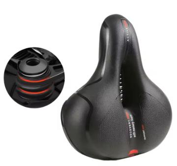 Fietszadel ergonomisch en schokabsorberend - Rood zwart, Ophalen of Verzenden, Nieuw, Ligfiets, Zadel