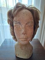 Korte synthetische haar pruik - Blond/Bruin krullend, Onbekend, Ophalen of Verzenden, Gedragen