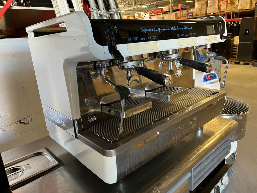 Faema Teorema A2 VA 2-groeps espressomachine, Witgoed en Apparatuur, Koffiezetapparaten, Gebruikt, 10 kopjes of meer, Gemalen koffie