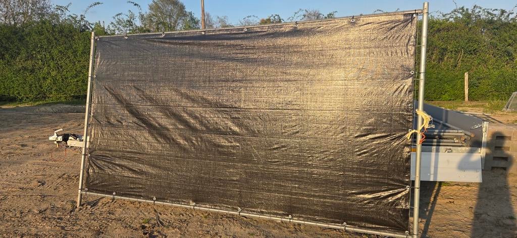 6 doeken voor bouwhekken - Zwart, Ophalen