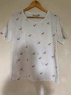 Fabienne Chapot shirt met zwaantjes - Maat M, Maat 38/40 (M), Wit, Ophalen of Verzenden, Korte mouw