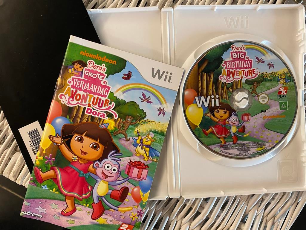 NINTENDO Wii Dora's Grote Verjaardag Avontuur (compleet), Avontuur en Actie, 1 speler, Ophalen of Verzenden, Zo goed als nieuw