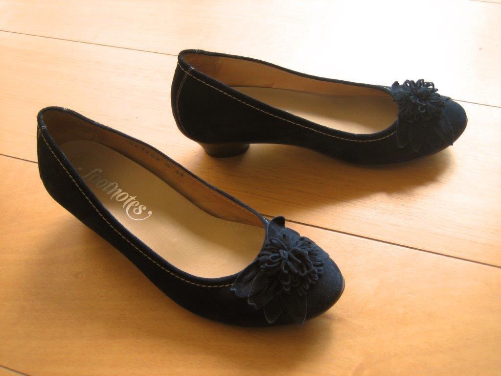 Comfortabele zwart suede pumps FOOTNOTES 38-G snazzeys, Verzenden, Zwart, Nieuw, Ballerina's