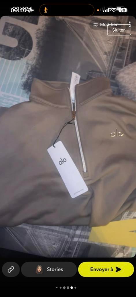 ALO Accolade 1/4 Zip Pullover maat M, Kleding | Dames, Truien en Vesten, Ophalen of Verzenden, Nieuw, Maat 38/40 (M), Beige