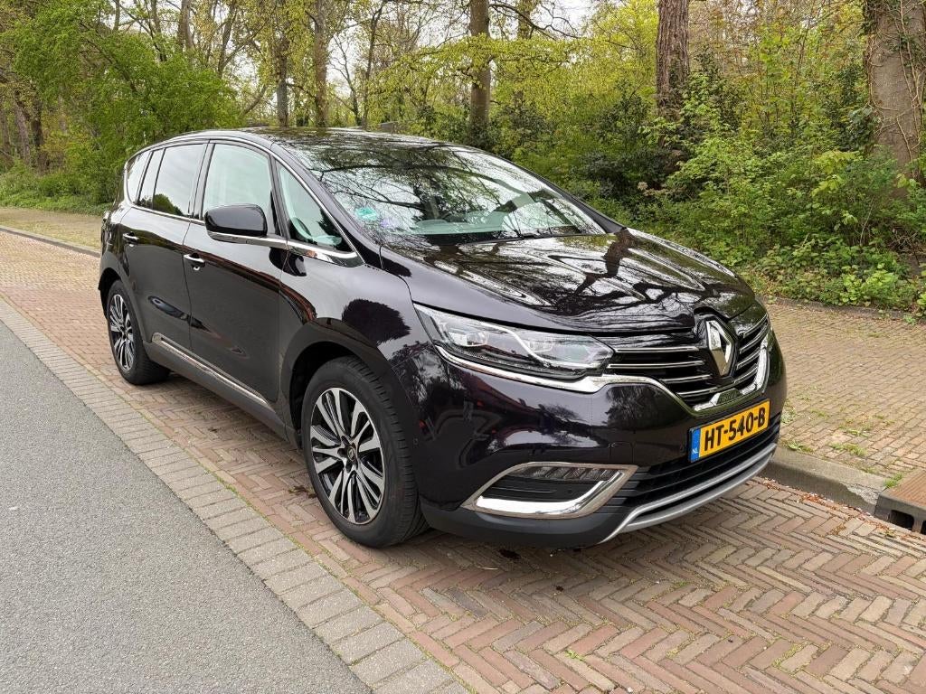 Renault Espace 1.6 TCE 147KW AUT 2016 Zwart, Auto's, Renault, 1618 cc, 4 cilinders, 7 stoelen, Zwart