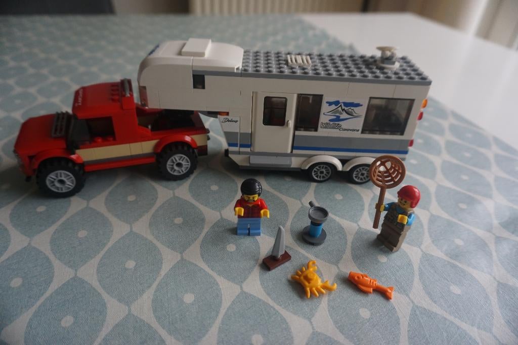 Lego City 60182 Pick-uptruck en caravan, City, Ophalen of Verzenden, Zo goed als nieuw, Complete set