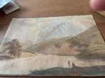 Eelke eelkema  aquarel '- Berglandschap zeldzaam, Ophalen of Verzenden