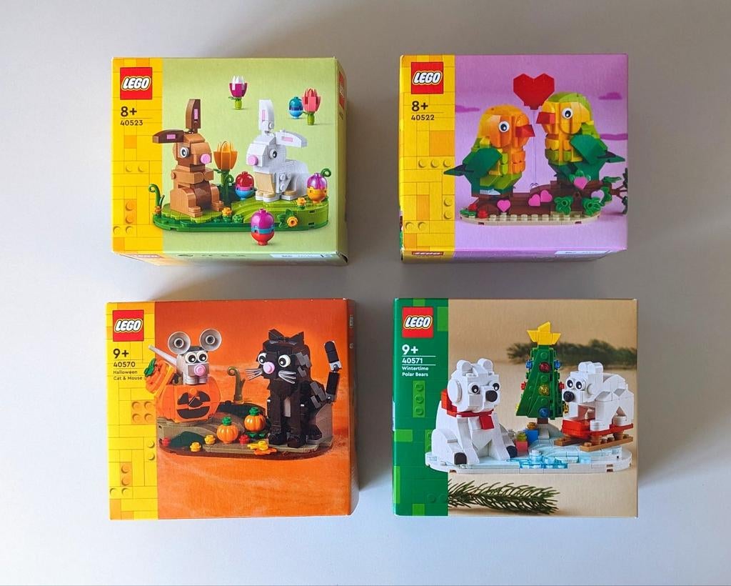 4 Lego Sets | #40522 #40523 #40570 #40571, Gebruikt, Lego, Ophalen of Verzenden, Compleet