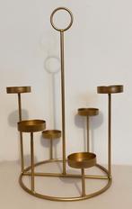 Goudkleurige etagere voor waxinelichtjes, Ophalen of Verzenden, Zo goed als nieuw, Overige materialen, Minder dan 25 cm