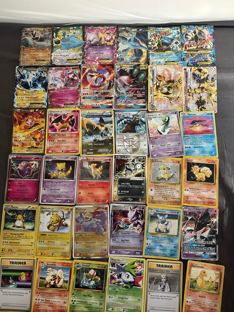 Pokémon Kaarten Collectie - Zeldzame EX, LV.X & Holo's, Ophalen of Verzenden, Gebruikt, Meerdere kaarten, Foil