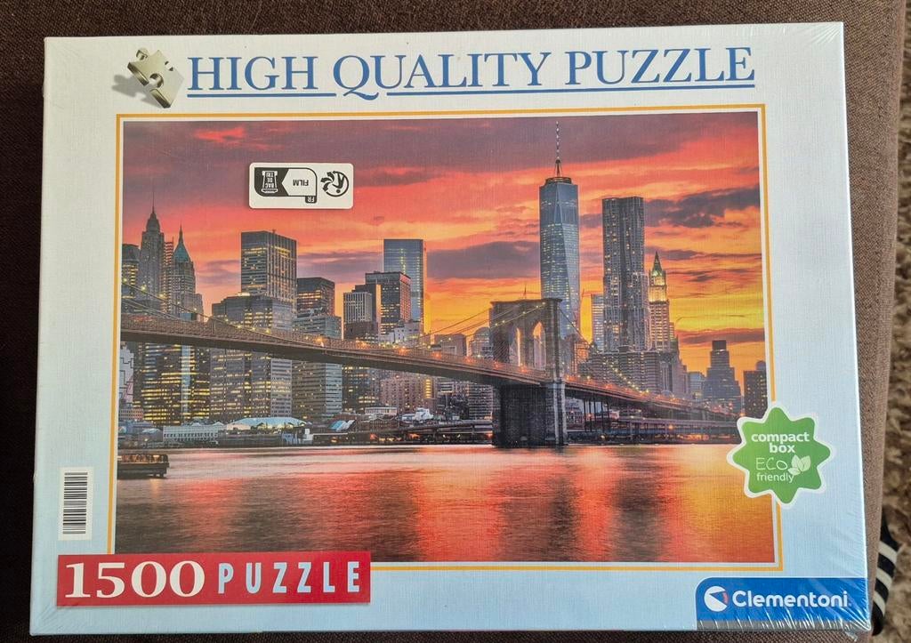 Nieuwe Clementoni 1500 stukjes puzzel New York skyline, Hobby en Vrije tijd, Denksport en Puzzels, Ophalen of Verzenden, 500 t/m 1500 stukjes