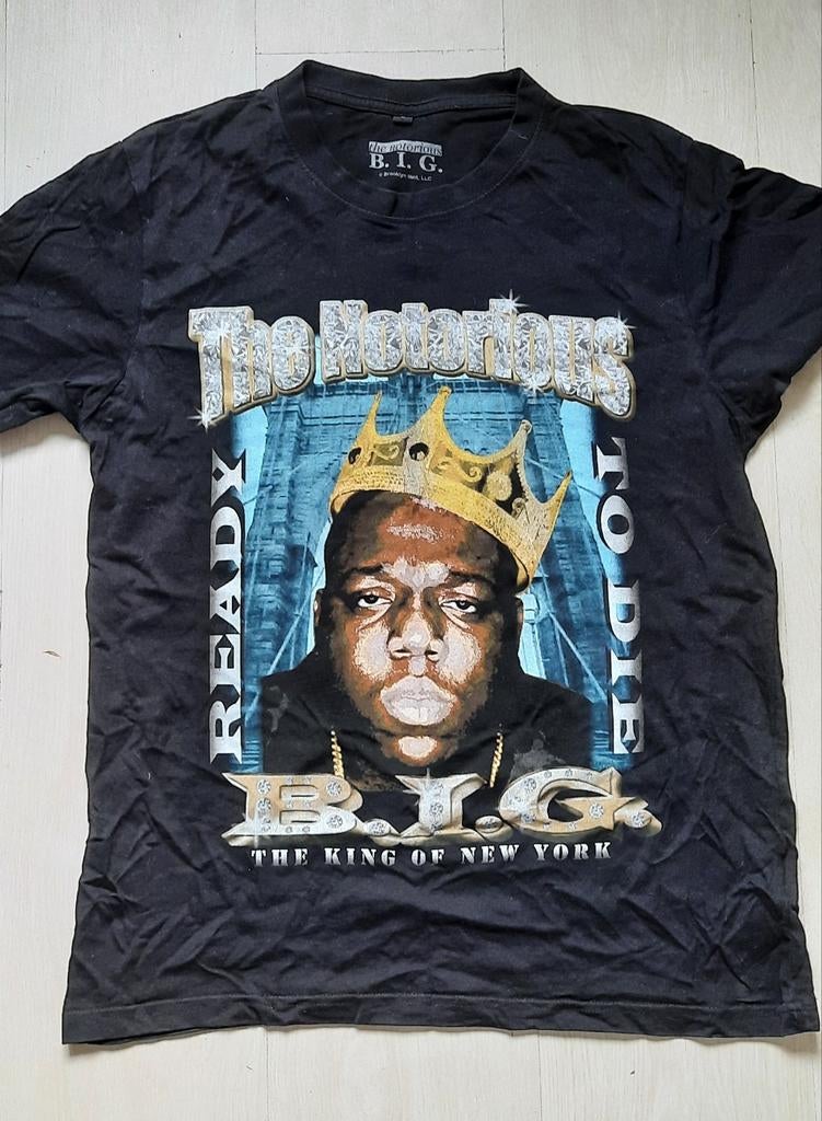 The Notorious B.I.G. T-shirt - Ready to Die, Maat 52/54 (L), Zwart, Ophalen of Verzenden, Zo goed als nieuw