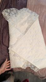 Witte baby deken met kant, Ophalen of Verzenden