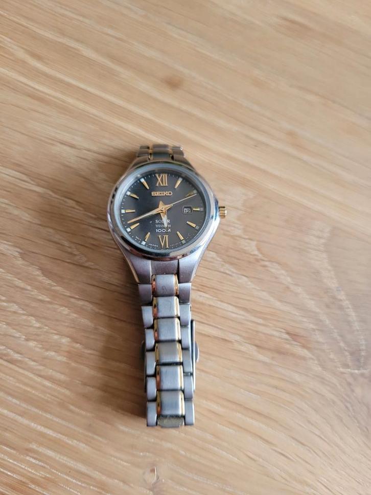 Stijlvol Seiko Solar dames Horloge -, Sieraden, Tassen en Uiterlijk, Horloges | Dames, Gebruikt, Polshorloge, Seiko, Staal, Ophalen of Verzenden