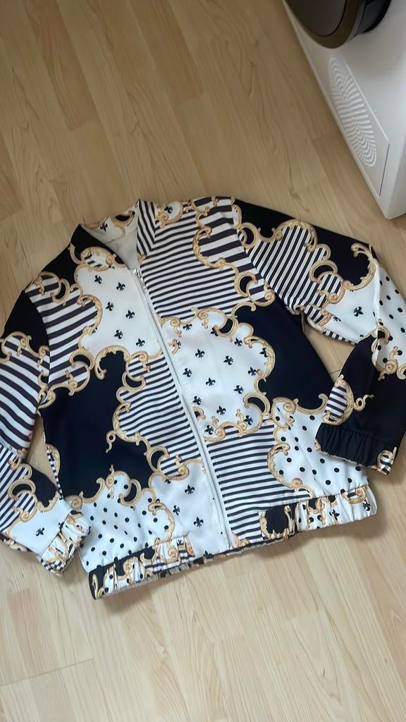 Nieuw zwart print bomberjackje maat L, Ophalen of Verzenden, Nieuw, Zwart