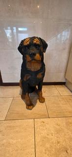 Levensechte grote decoratiebeeld rottweiler zeer realistisch, Ophalen of Verzenden, Nieuw, Kunststof