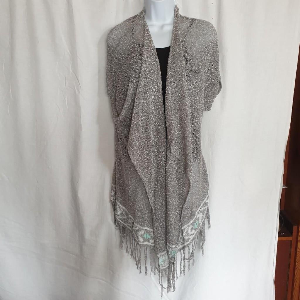 Stoer grijs vest, korte mouw. een maat. Merk Hollister, Kleding | Dames, Truien en Vesten, ., Ophalen of Verzenden, Zo goed als nieuw