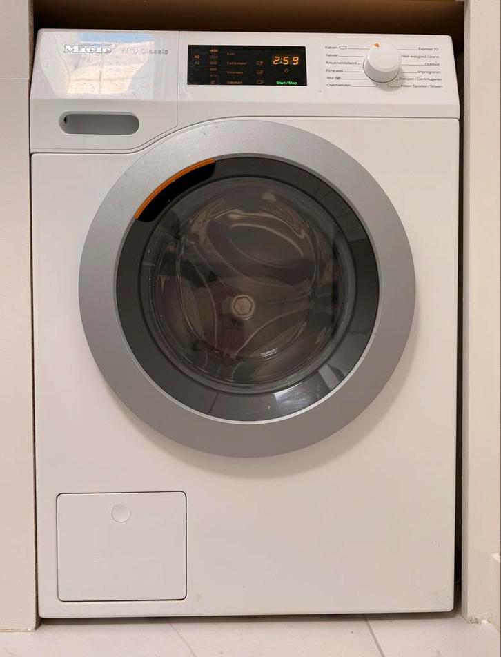 Miele WDB 030 WCS W1 Classic Wasmachine, Witgoed en Apparatuur, Wasmachines, Gebruikt, Voorlader, 6 tot 8 kg, 85 tot 90 cm, 1200 tot 1600 toeren