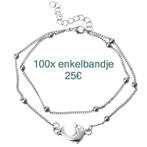 100x Enkelbandje Dolfijn Partijhandel Markthandel, Ophalen, Overige materialen, Ambachtsweg 21, Nieuw