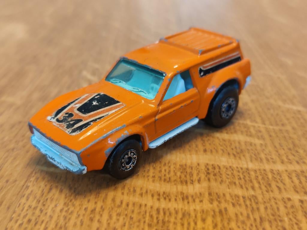 Matchbox Ford Mustang Vantastic ORANJE, Ophalen of Verzenden, Zo goed als nieuw, Auto