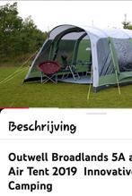Outwell Broadlands 5A Air Tent - Ruime Lucht Tent!, Caravans en Kamperen, Tenten, Ophalen of Verzenden