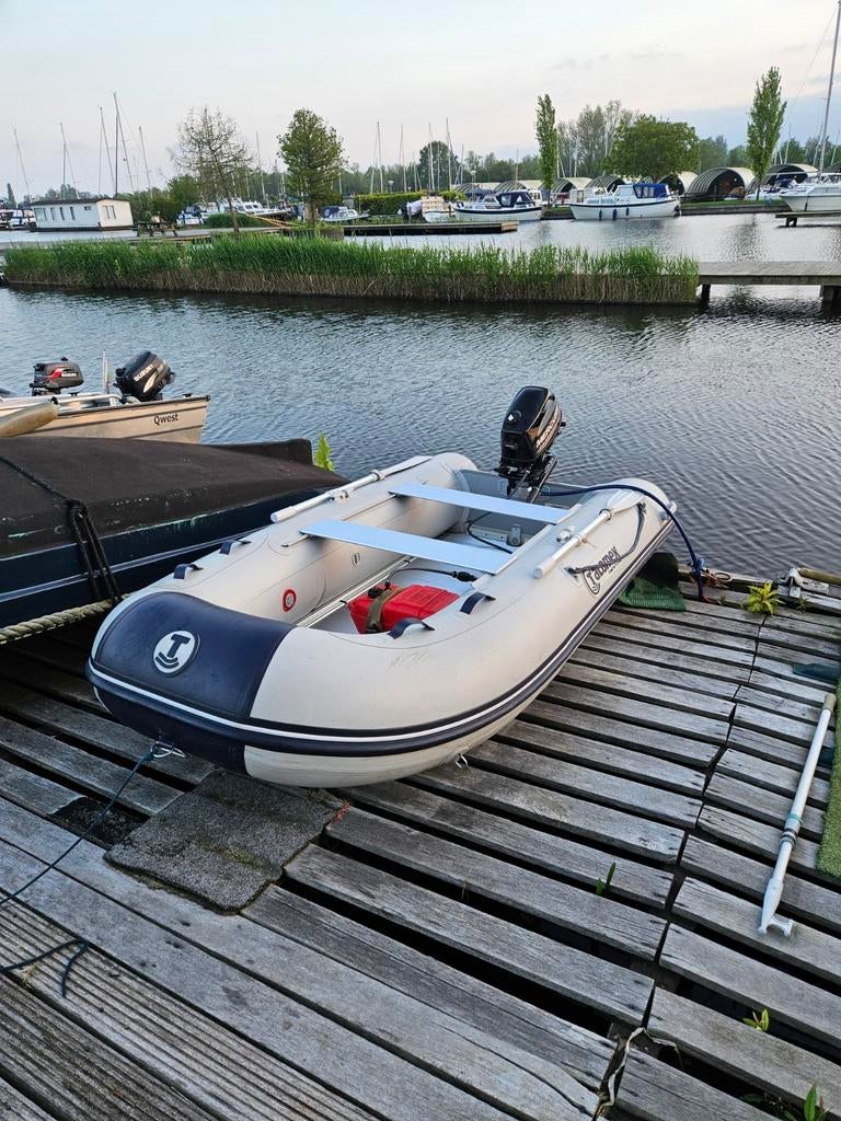 Vaarklare set: Talamex TLX 300 alu vloer met Mercury 6 pk, Watersport en Boten, Aluminium, Zo goed als nieuw, Benzine, Minder dan 70 pk