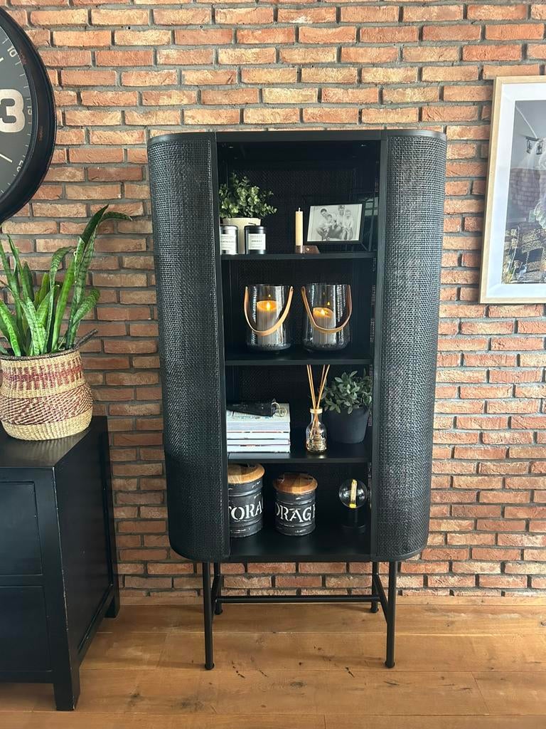 Riet/ rotan/ webbing kast, Ophalen, 50 tot 100 cm, Zo goed als nieuw, 150 tot 200 cm