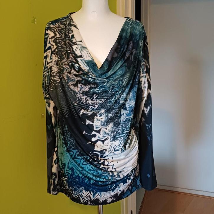 Mooie top van Miss Etam maat XL, Kleding | Dames, Tops, Zo goed als nieuw, Maat 46/48 (XL) of groter, Blauw, Lange mouw, Ophalen of Verzenden