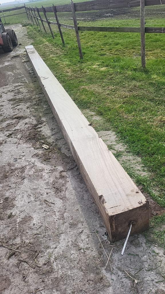 Zware hardhouten balk, Ophalen, Gebruikt, Balk, Overige houtsoorten