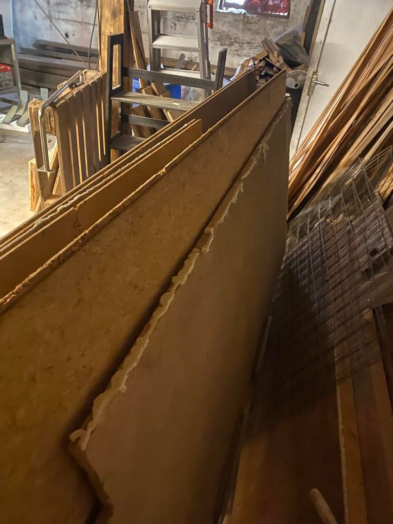 Houten platen, Doe-het-zelf en Verbouw, Ophalen, Gebruikt, Hout, 20 tot 50 mm