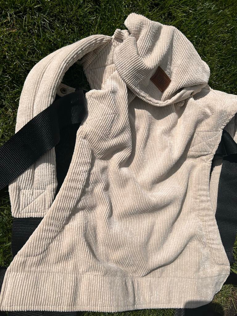 Draagzak - ByKay Click Carrier Classic Rib Almond Sand, Overige merken, Buik of Rug, Nieuw, Ophalen of Verzenden