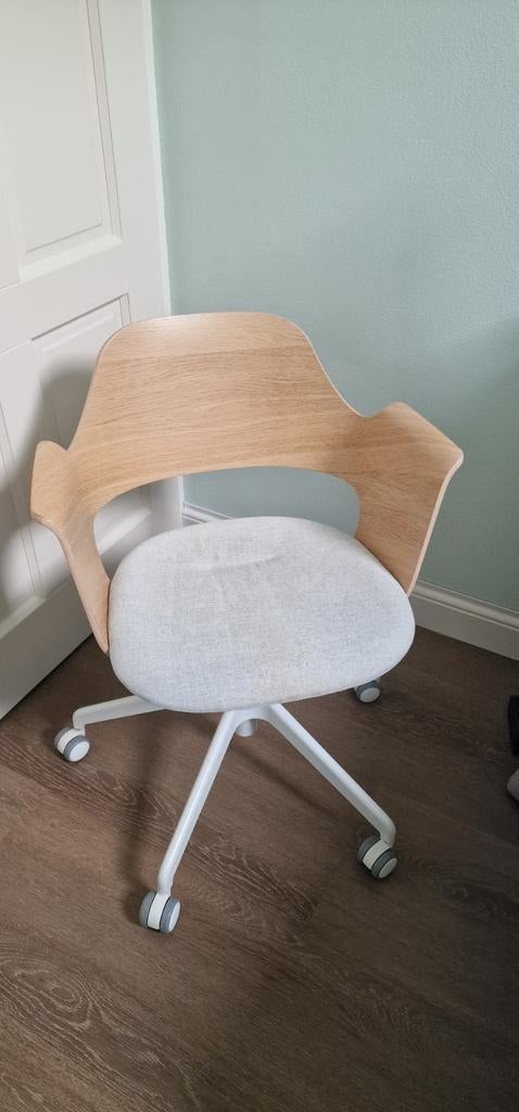 IKEA FJÄLLBERGET Bureaustoel - Licht hout en licht grijs, Ophalen, Gebruikt, Grijs, Bureaustoel