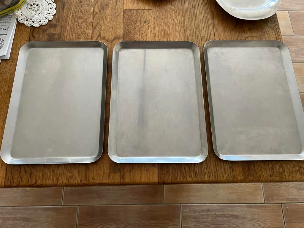 3x serveerschaal sola, Verzenden, Zo goed als nieuw, Rond, Metaal