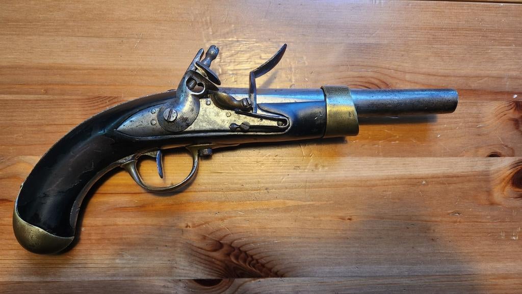 Napoleontisch vuursteen pistool antiek 1804-1822, Verzamelen, Militaria | Algemeen, Verzenden, Landmacht