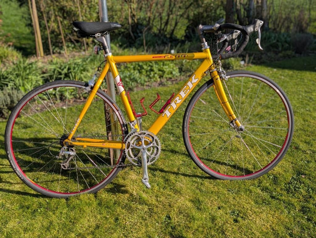 Gele TREK racefiets carbon frame 57 cm, Gebruikt, Carbon, 57 tot 61 cm, Dames