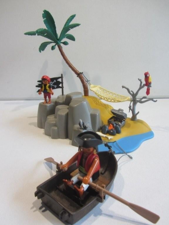 Playmobil  pirateneiland met kind en bootje – 4139, Ophalen of Verzenden, Gebruikt, Los playmobil