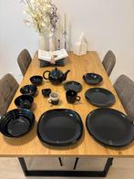 Zwart compleet serviesset, Huis en Inrichting, Keuken | Servies, Ophalen, Zo goed als nieuw, Overige stijlen