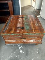 Houten kist salontafel, Huis en Inrichting, Woonaccessoires | Kisten, Gebruikt, 100 tot 150 cm, Ophalen of Verzenden, Minder dan 50 cm