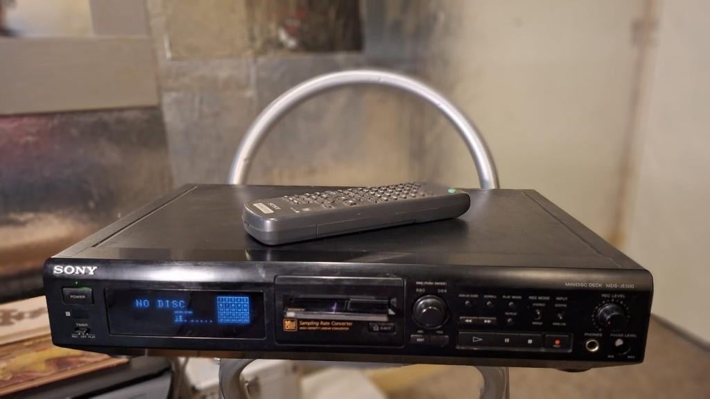 Minidiscspeler  Sony met Afstandsbediening  MDS  - JE 500, Ophalen, Minidisc-speler